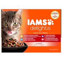 Iams Delights Land & Sea Collection In Gravy Adult Cat Food