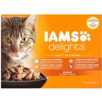 Iams Delights Land & Sea Collection In Jelly Adult Cat Food