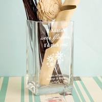 If Aunties Were Flowers Personalised Glass Vase