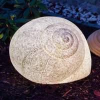 Illuminated Snail in a Granite Look, 50 cm