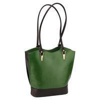 Ippocastano Handbag, Green/Dark Brown