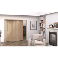 Jeld-Wen Oregon Oak 4 Panel Fold Sliding Internal Door 2047x2157x35mm 3+0