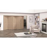 Jeld-Wen Oregon Oak 4 Panel Fold Sliding Internal Door 2047x3538x35mm 5+0