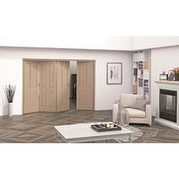 Jeld-Wen Oregon Oak 4 Panel Fold Sliding Internal Door 2047x2849x35mm 3+1