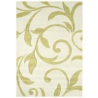 Kampala Green Floral Motif Modern Rug