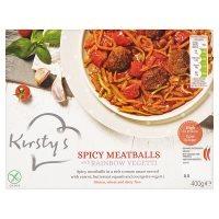 Kirstys Italian Spicy Meatballs with Rainbow Vegetti