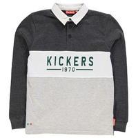 Kickers Long Sleeve Rugby Polo Shirt Junior Boys