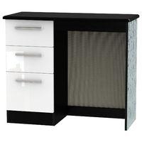 Knightsbridge 3 Drawer Dressing Table Knightsbridge - 3 Drawer Dressing Table - White Gloss - Black Base Colour