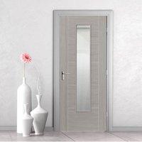 Laminates Lava Painted Door With Clear Safety Glass is Prefinished