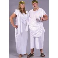 Ladies Toga Plus Size Costume for Roman Greek Egyptian Fancy Dress Outfit Adult