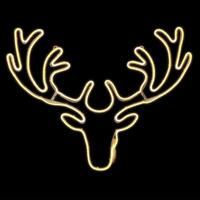 Large Neon Flex Stag Head