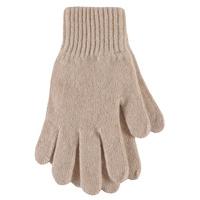 Ladies 1 Pair SockShop of London Made In Scotland 100% Cashmere Plain Gloves In Natural Shades