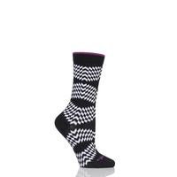 Ladies 1 Pair Burlington Mirror Illusion Cotton Socks