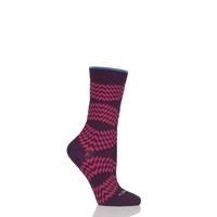 Ladies 1 Pair Burlington Mirror Illusion Cotton Socks