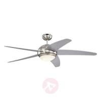 LED ceiling fan Bendan - silver-coloured blades