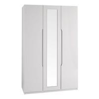 Legato Tall 3 Door Mirrored Wardrobe, Cashmere Gloss