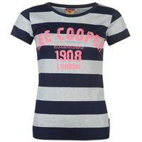 Lee Cooper Textured Stripe T Shirt Ladies