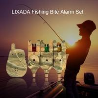 Lixada Wireless LED Fishing Alarm Alert Set with Case 3 Fishing Bite Alarms + 1 Receiver