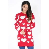 Liza Love Heart Printed Knitted Dress