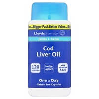 Lloydspharmacy Cod Liver Oil with Vitamins A&D 550mg - 120 Capsules