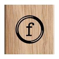 Lowercase Alphabet Letter F Stamp 3.8 x 3.8 cm