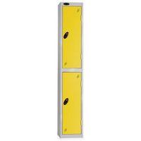 LOCKER 2 DOOR D:457MM SILVER BODY & YELLOW DOOR