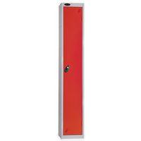 LOCKER 1 DOOR D:457MM SILVER BODY & RED DOOR