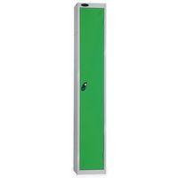 LOCKER 1 DOOR D:305MM SILVER BODY & GREEN DOOR