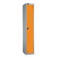 LOCKER 1 DOOR d:457MMSILVER BODY & ORANGE DOOR