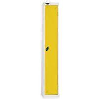 LOCKER 1 DOOR D:305MM WHITE BODY & YELLOW DOOR