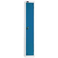 LOCKER 1 DOOR D:457MM WHITE BODY & BLUE DOOR