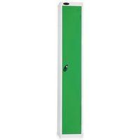 LOCKER 1 DOOR D:457MM WHITE BODY & GREEN DOOR