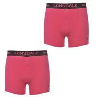 Lonsdale 2 Pack Boxers Junior