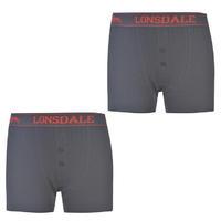 Lonsdale 2 Pack Boxers Junior