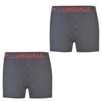 Lonsdale 2 Pack Boxers Junior