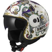 LS2 OF597 Cabrio Flaunt Open Face Motorcycle Helmet & Visor