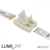 Lumilife Slim LED Strip to Strip Connector (Pack of 3) - 8mm / 10mm / RGB options