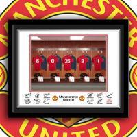 Manchester United Dressing Room Customised Framed Print