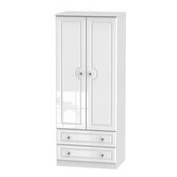 Marbella 2 Door 2 Drawer Wardrobe White