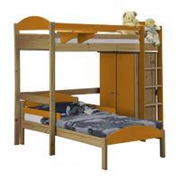 Maximus L Shape Antique Long High Sleeper Set 1 with Orange