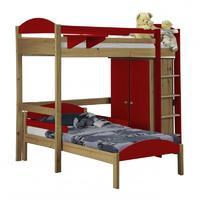 Maximus L Shape Antique Long High Sleeper Set 1 with Red