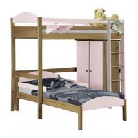 Maximus L Shape Antique Long High Sleeper Set 1 with Pink