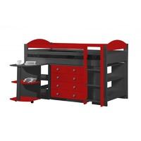 Maximus Graphite Mid Sleeper Set 1 with Red