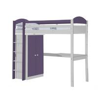 Maximus Long Whitewash High Sleeper Set 1 with Lilac