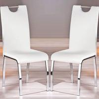 Martini Dining Chair In White Pair of Two Just For £129.95