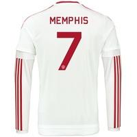 Manchester United Cup Away Shirt 2015/16 - Long Sleeve White with Memp, White