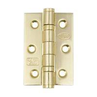 Medium Duty Brass Effect Stainless Steel Butt Hinge  Pack of 20