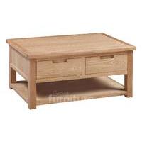 Melrose Oak 2 Drawer Coffee Table