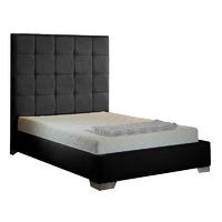 Mento Fabric Divan Bed Frame Black Chenille Fabric Small Single 2ft 6