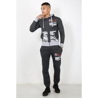 Mens DLX PROJECT Army Print Pocket Tracksuit